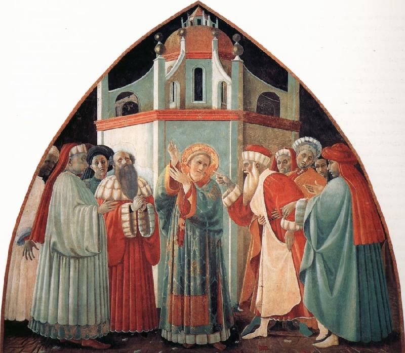 Fra Filippo Lippi The Prato Master,St Stephen Preaching to the Pharisees China oil painting art